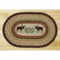 Capitol Earth Rugs Moose-Pinecone Oval Placemat 48-019MP